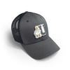 Gorra gris oscuro con negro logo U