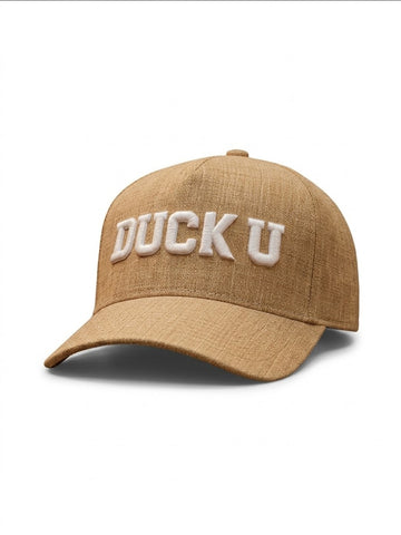 Gorra camello letras blancas
