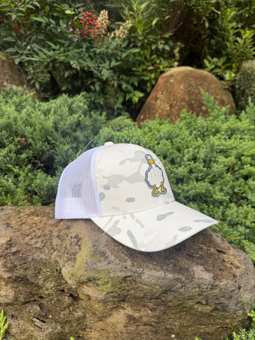 Gorra camo blanca pato blanco