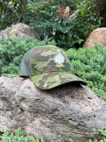 Gorra camo verde pato blanco
