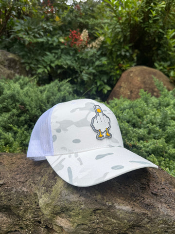 Gorra camo blanca pato blanco