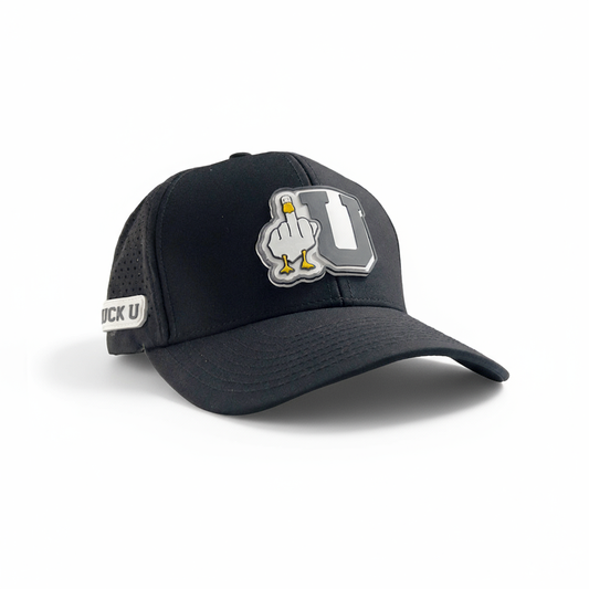 Black cap with double U logo